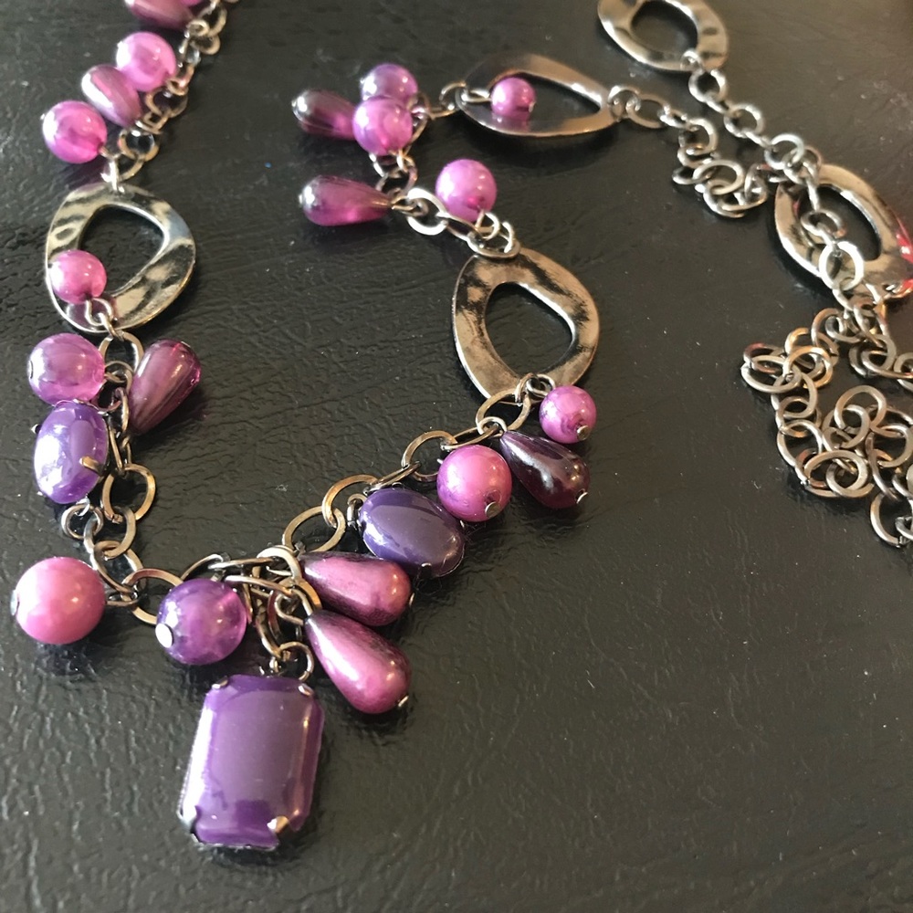 3 for $20 Avenue Purple Dangle Necklace - Picture 4 of 7